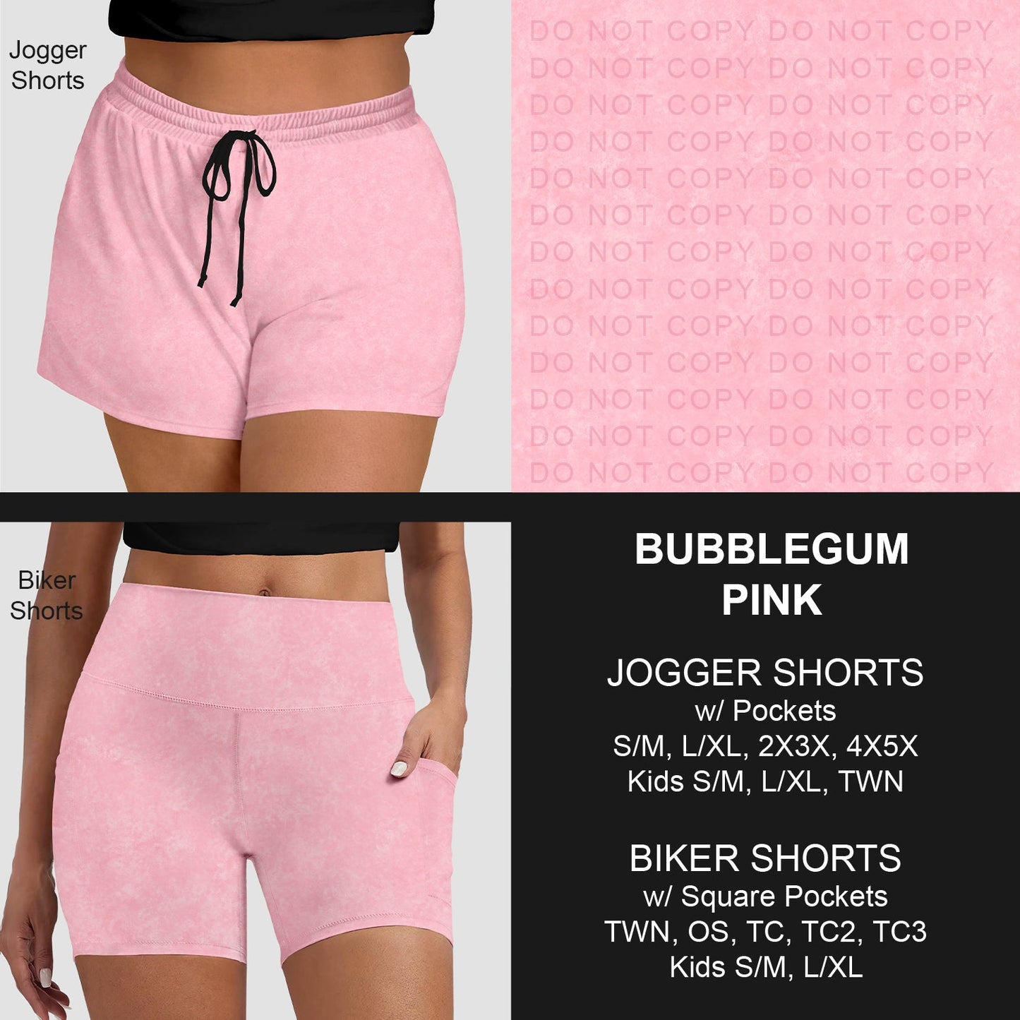 B280 - Preorder Bubblegum Pink Jogger/Biker Shorts (Closes 3/22. ETA: late May)
