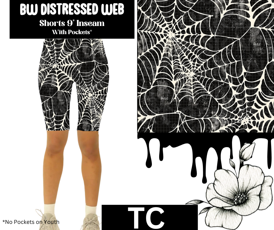 BW Distressed Web Jamaica Shorts w/ Pockets