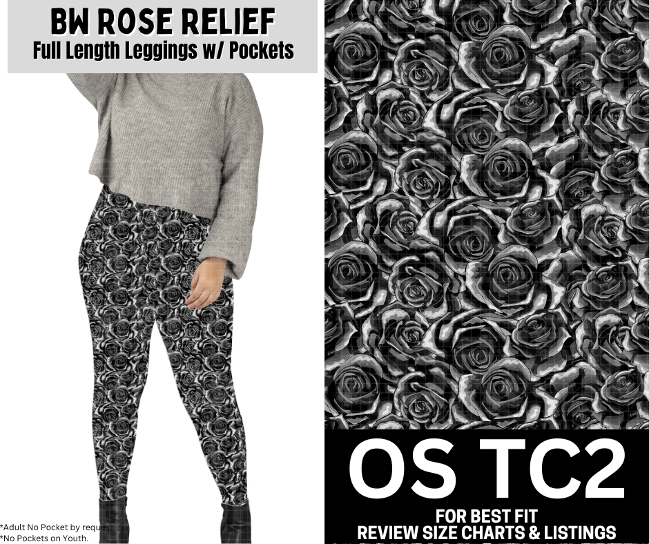BW Rose Relief Full Length Leggings w/ Pockets