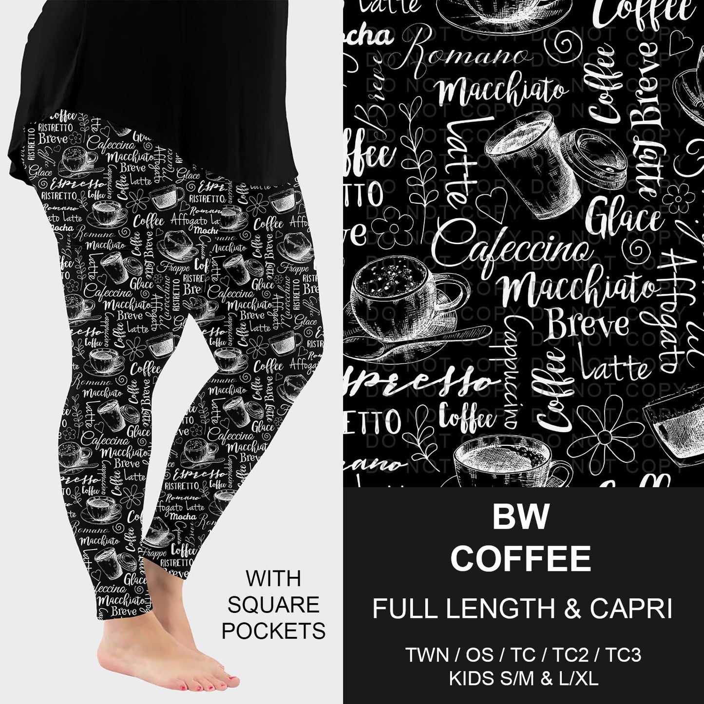 B252 - Preorder BW Coffee Leggings w/ Pockets (Closes 9/21. ETA: mid Nov.)