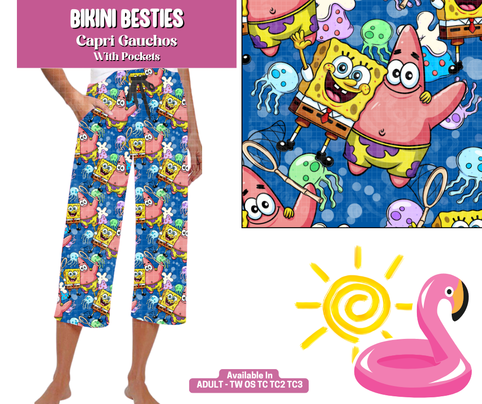 Preorder! Closes 5/6. ETA August. Bikini Besties Capri Gauchos