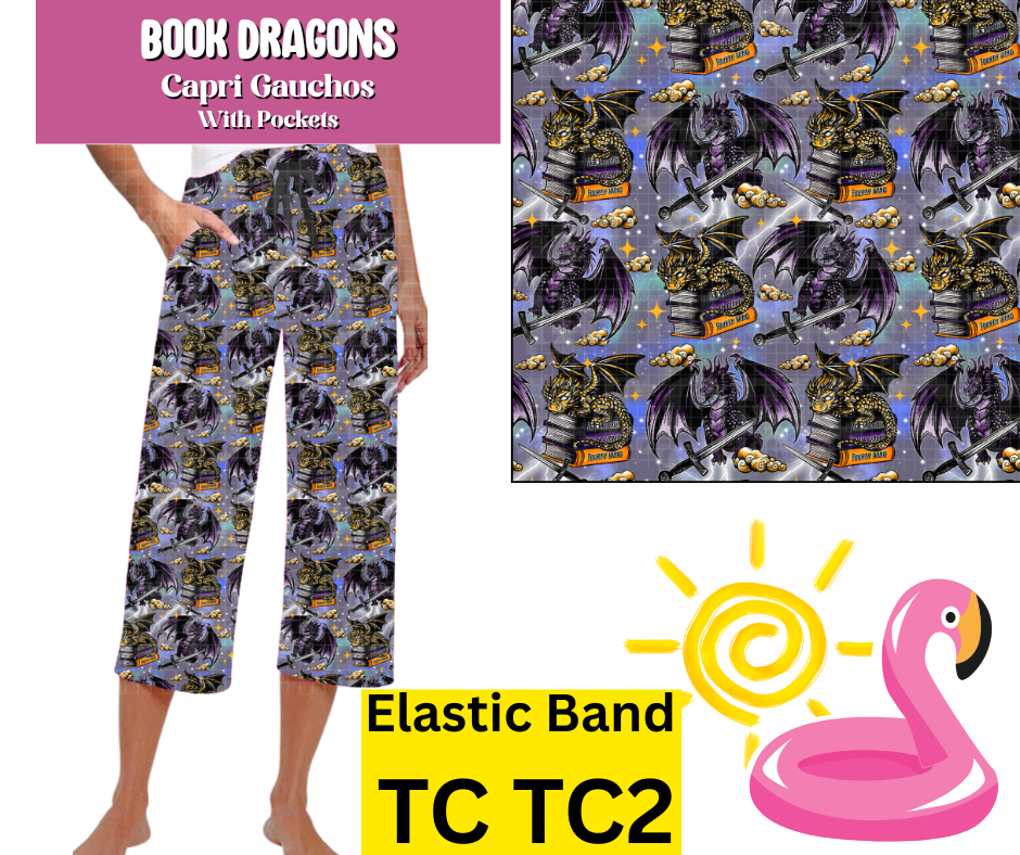 Book Dragons Capri Gauchos
