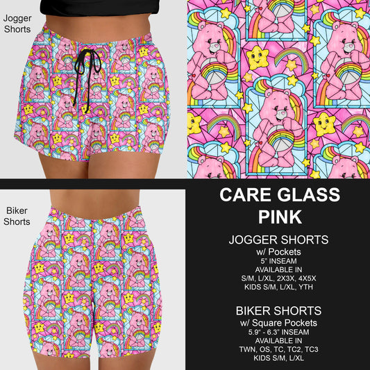 B154 - Preorder Care Glass Pink Jogger/Biker Shorts w/ Pockets (Closes 5/24. ETA: late July)
