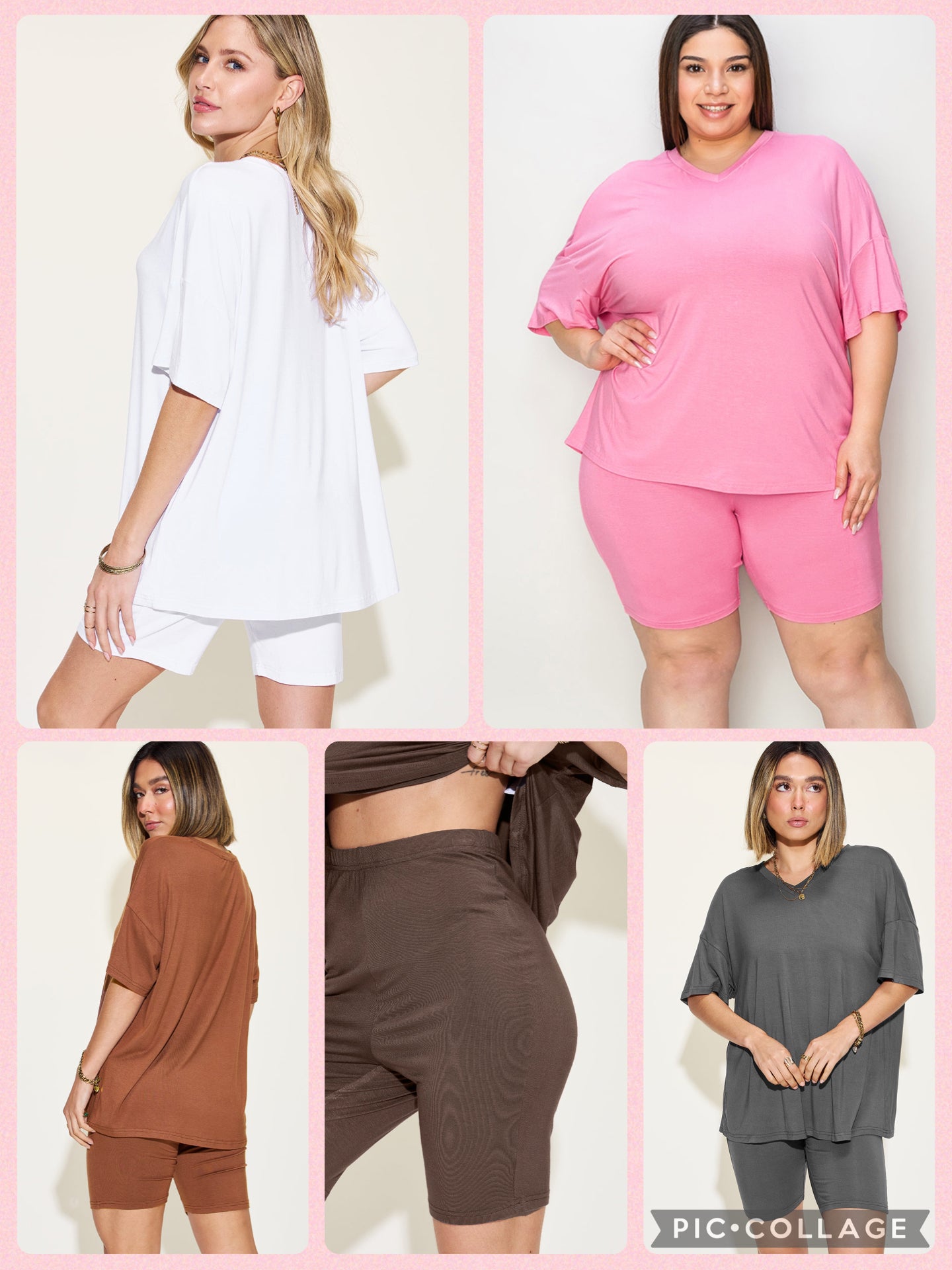 V-Neck Drop Shoulder T-Shirt and Shorts Set