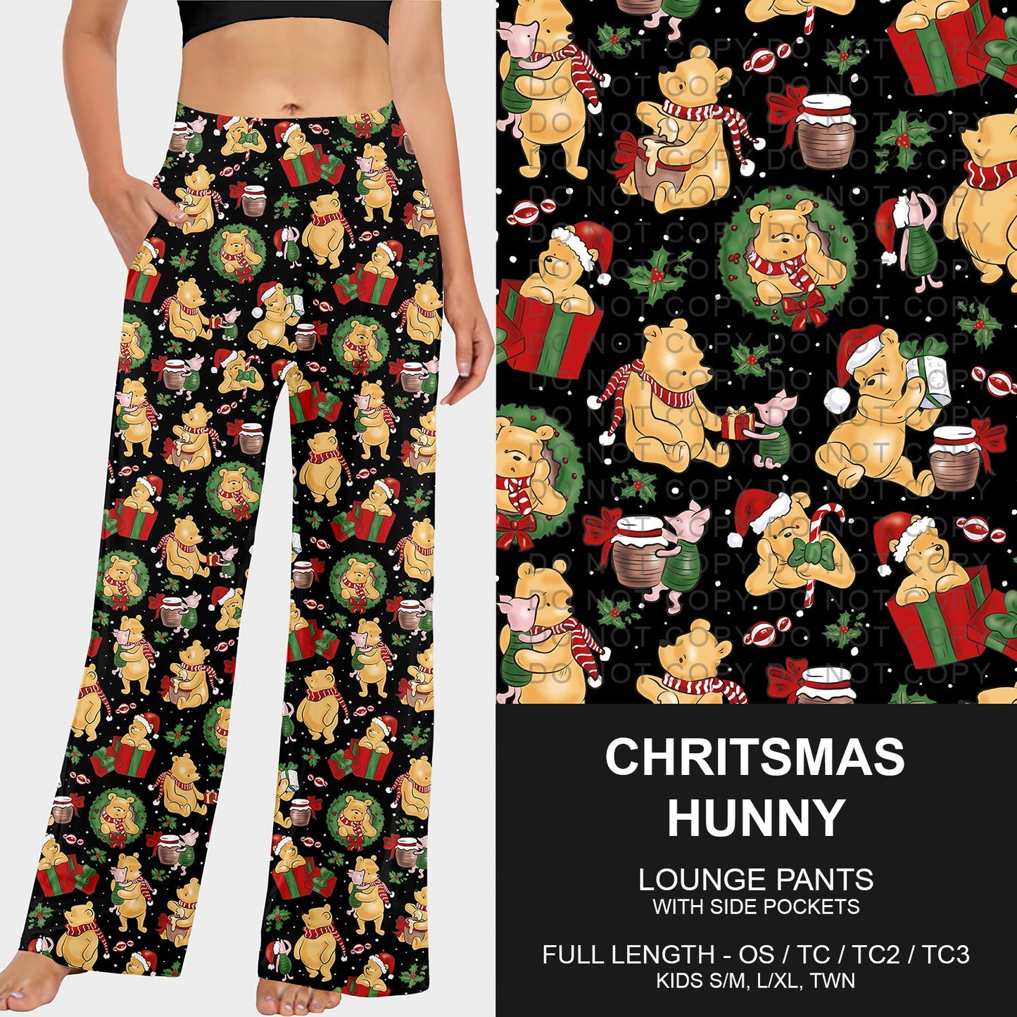 B253 - Preorder Christmas Hunny Lounge Pants (Closes 9/28. ETA late Nov.)