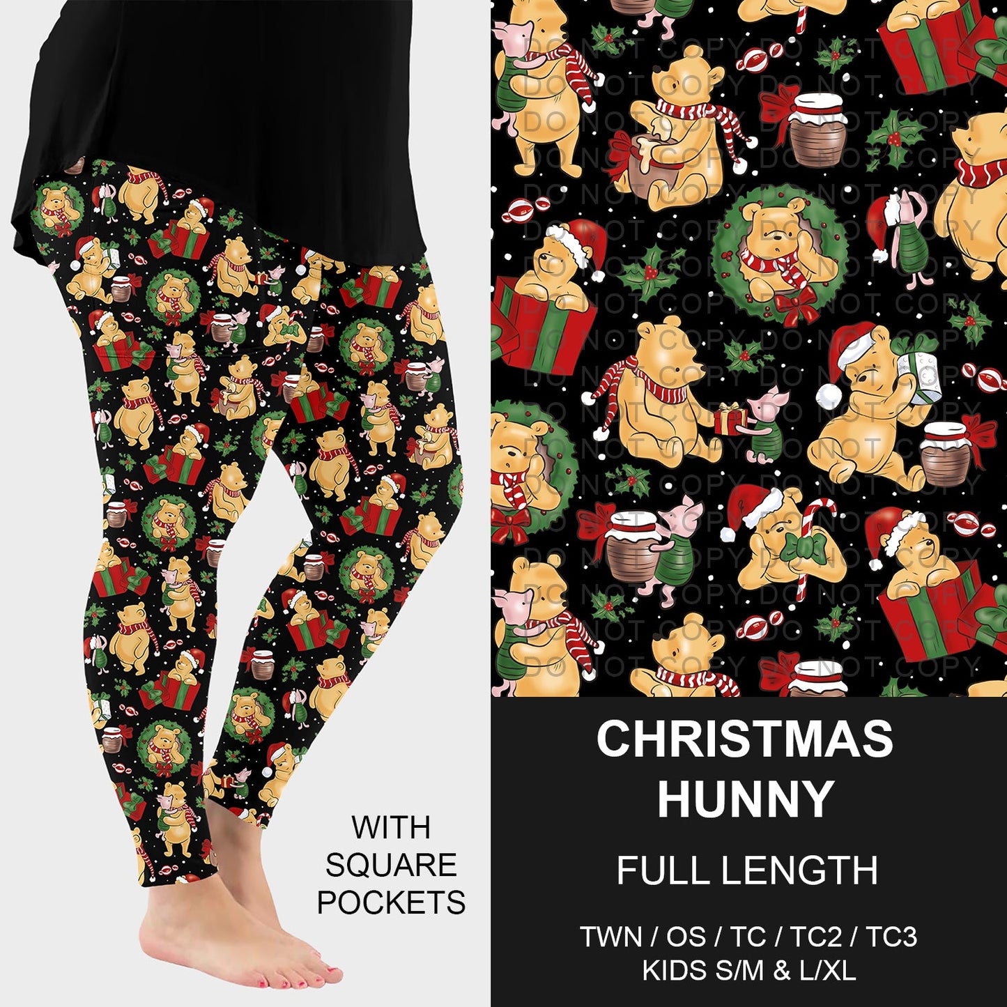 B253 - Preorder Christmas Hunny Leggings w/ Pockets (Closes 9/28. ETA late Nov.)