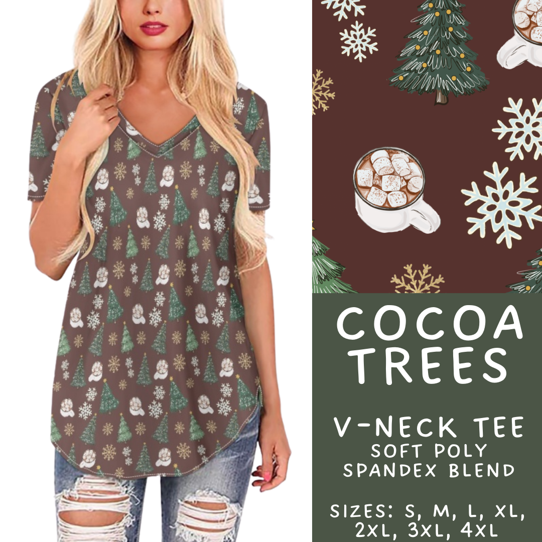 Batch #424 - Jingle All The Way - Closes 10/3 - ETA mid/late Nov - Cocoa Trees V-Neck Tee