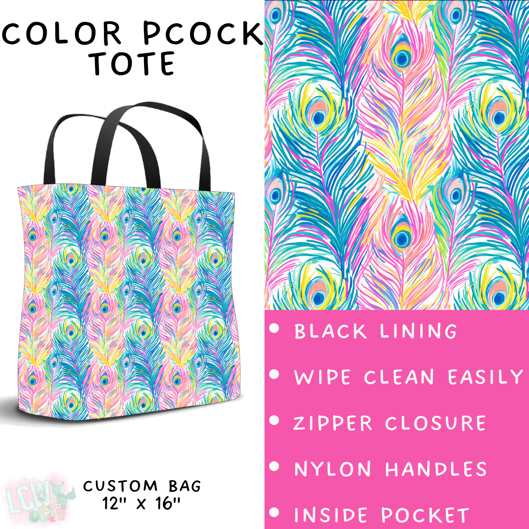 Batch #421 - Fun Run 15 - Closes 9/29 - ETA mid/late Nov - Color Pcock Tote