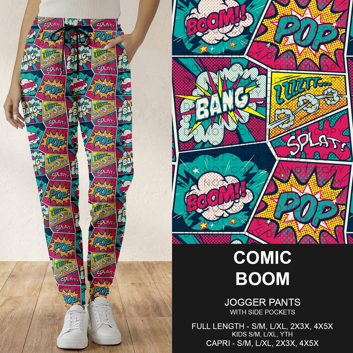 B286 - Preorder Comic Boom Joggers (Closes 4/19. ETA: late June)