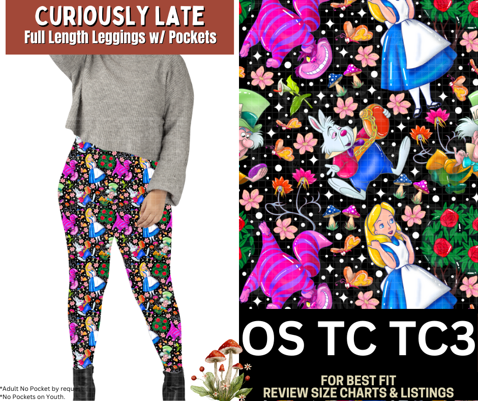 Curiously Late Leggings Choose Fleece or Traditional
