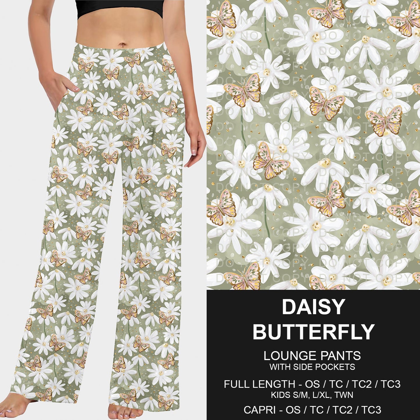 B229 - Preorder Daisy Butterfly Lounge Pants (Closes 5/18. ETA: late July)