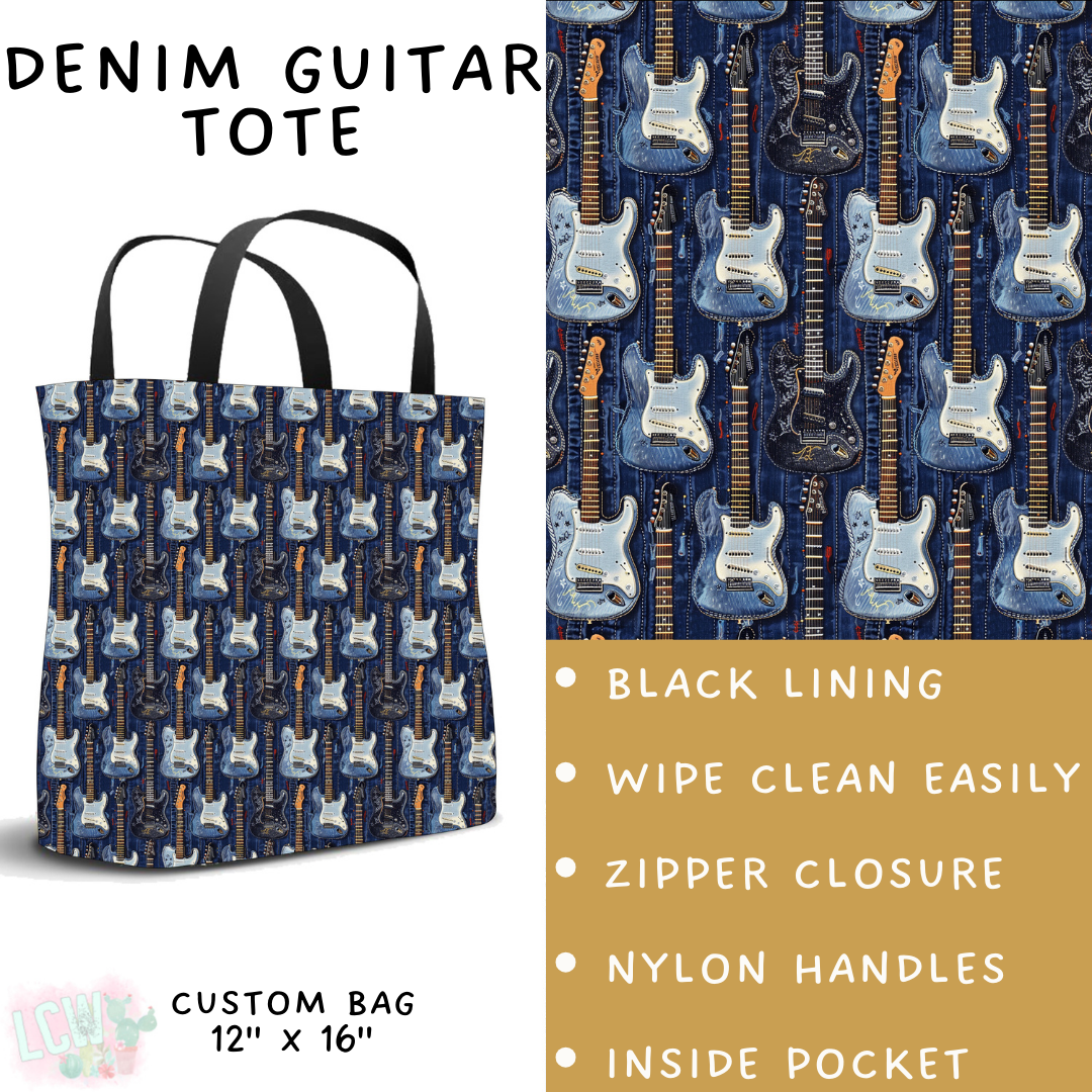 Batch #421 - Fun Run 15 - Closes 9/29 - ETA mid/late Nov - Denim Guitar Tote