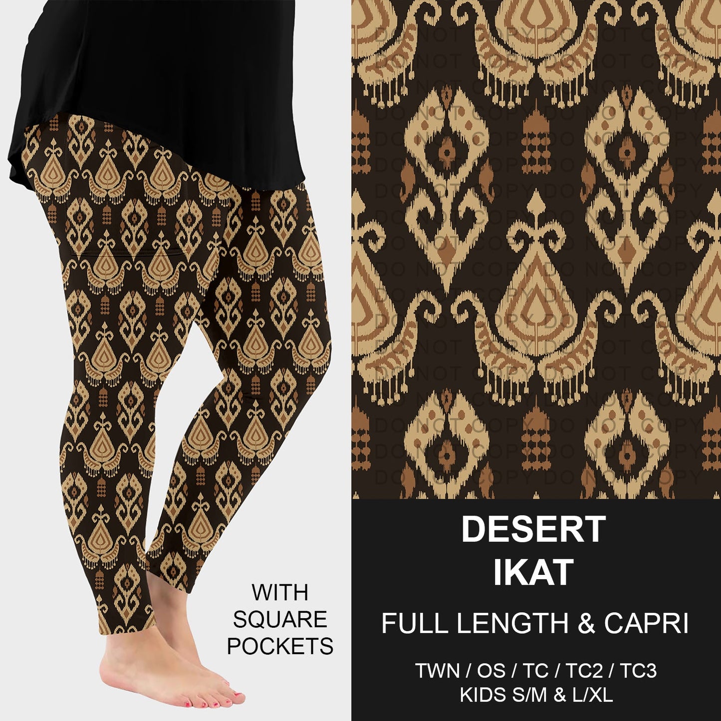 B261 - Preorder Desert Ikat Leggings w/ Pockets (Closes 11/16. ETA: late Jan.)
