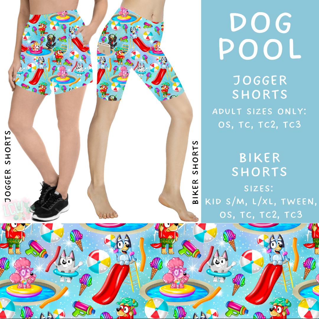 Batch #339 - Character Summer - Closes 5/15 - ETA mid July - Dog Pool Biker & Jogger Shorts