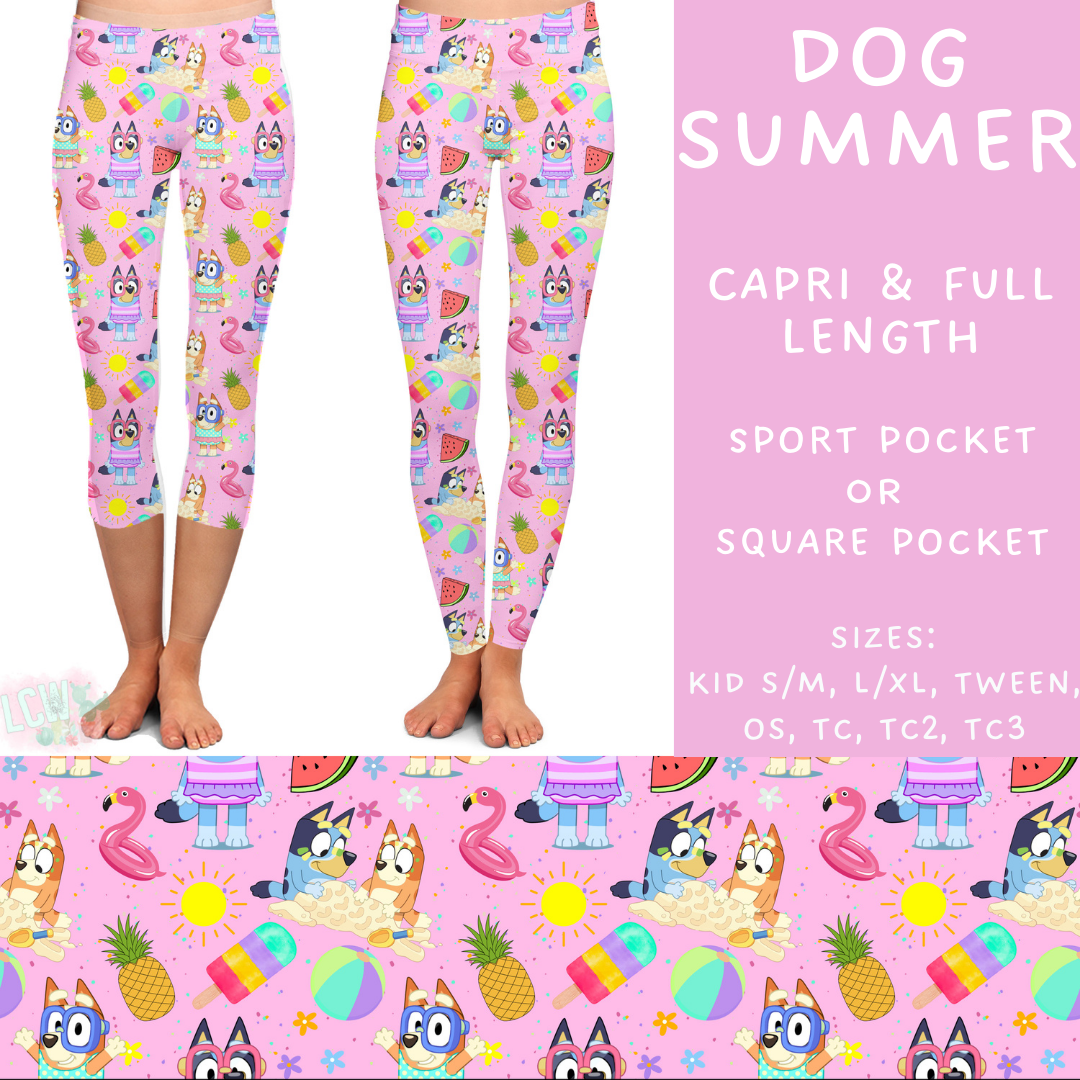 Batch #339 - Character Summer - Closes 5/15 - ETA mid July - Dog Summer Full and Capri Length Leggings