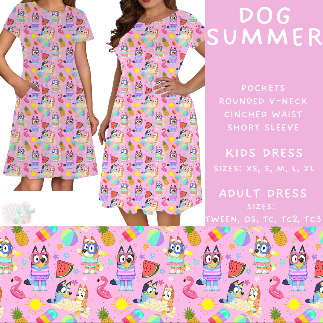 Batch #339 - Character Summer - Closes 5/15 - ETA mid July - Dog Summer Adult & Kids Dresses