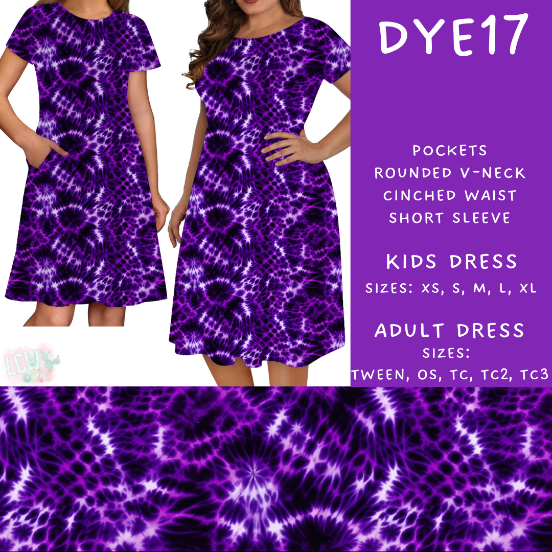 Batch #341 - Tie Dye Collection - Closes 5/19 - ETA early July - DYE17 Adult & Kids Dresses