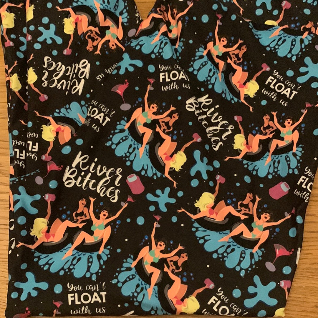 *Clearance* Price Drops in Cart! you can’t float with us, river bitches TC2 Capri - Alonna's Legging Land
