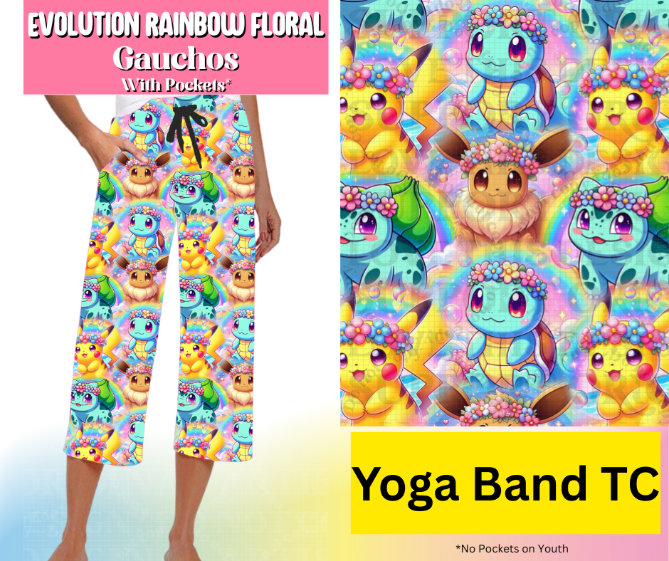 Evolution Rainbow Floral Capri Gauchos