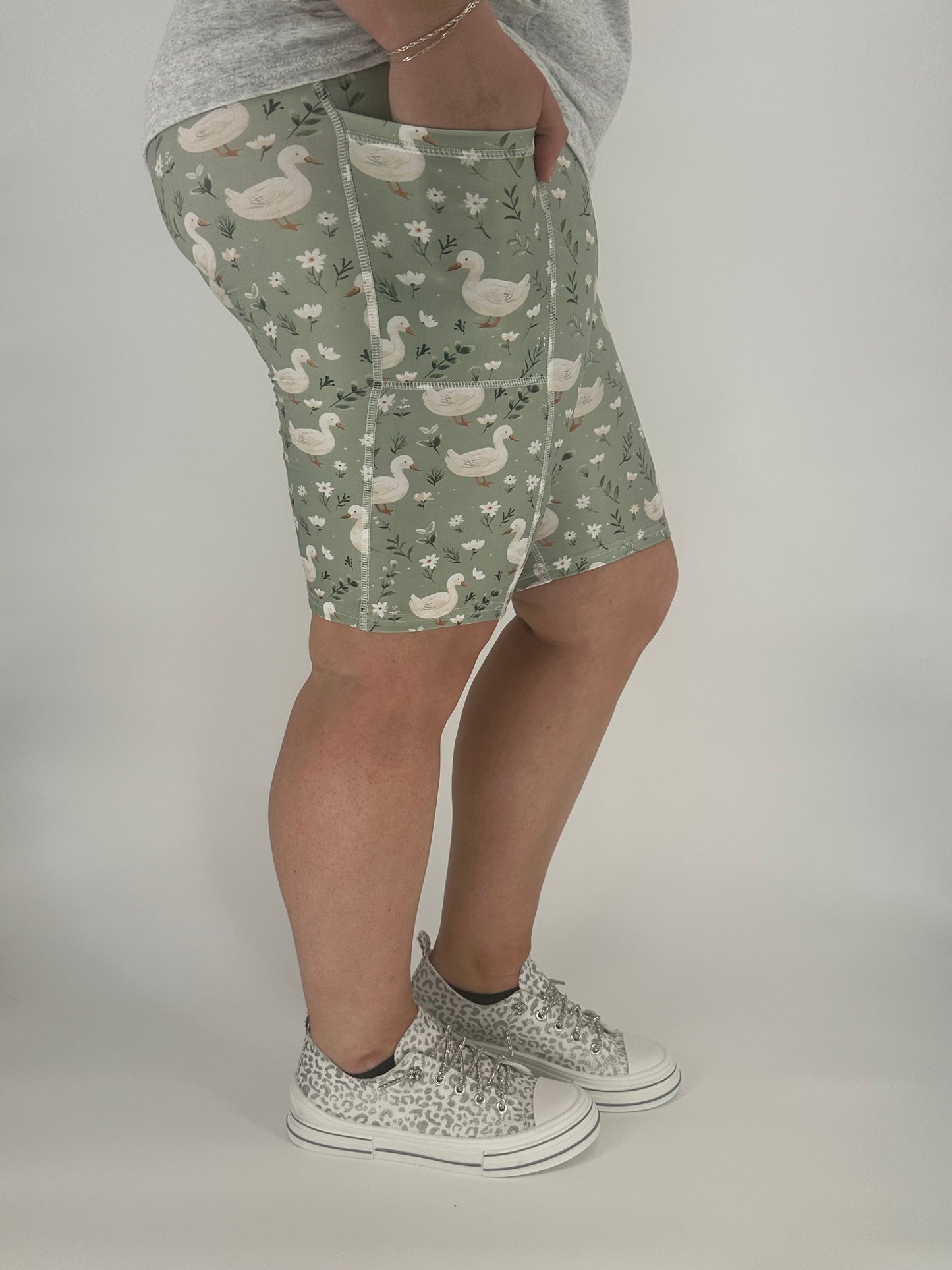 Sage Goose Bermuda Shorts w/ Pockets