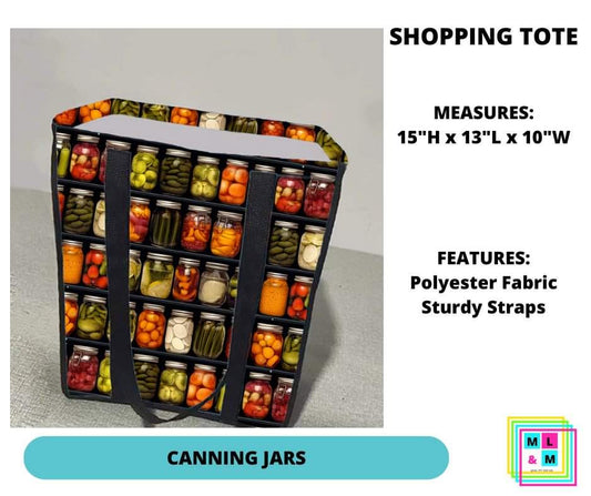 Canning Jars Shopping Tote - Alonna's Legging Land