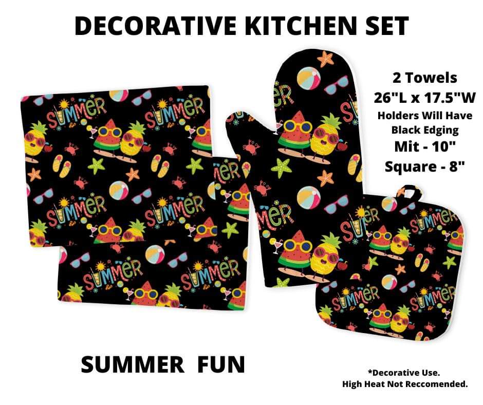 Summer Fun Decorative Kitchen Set - Alonna's Legging Land