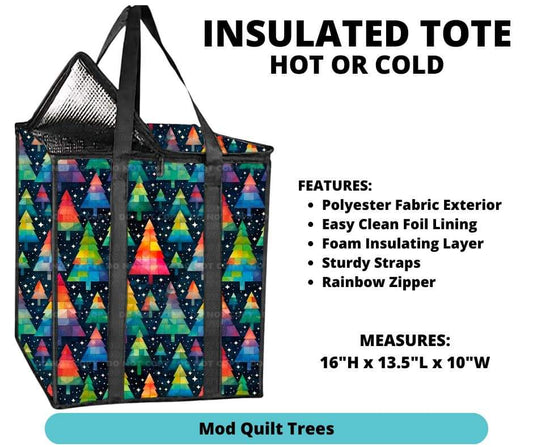 Mod Quilt Trees Insulated Tote - Alonna's Legging Land