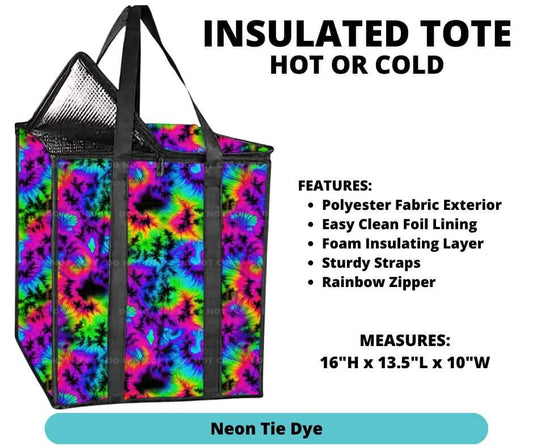 Neon Tie Dye Insulated Tote - Alonna's Legging Land