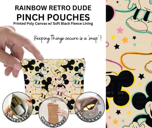 Rainbow Retro Dude Pinch Pouches - Alonna's Legging Land