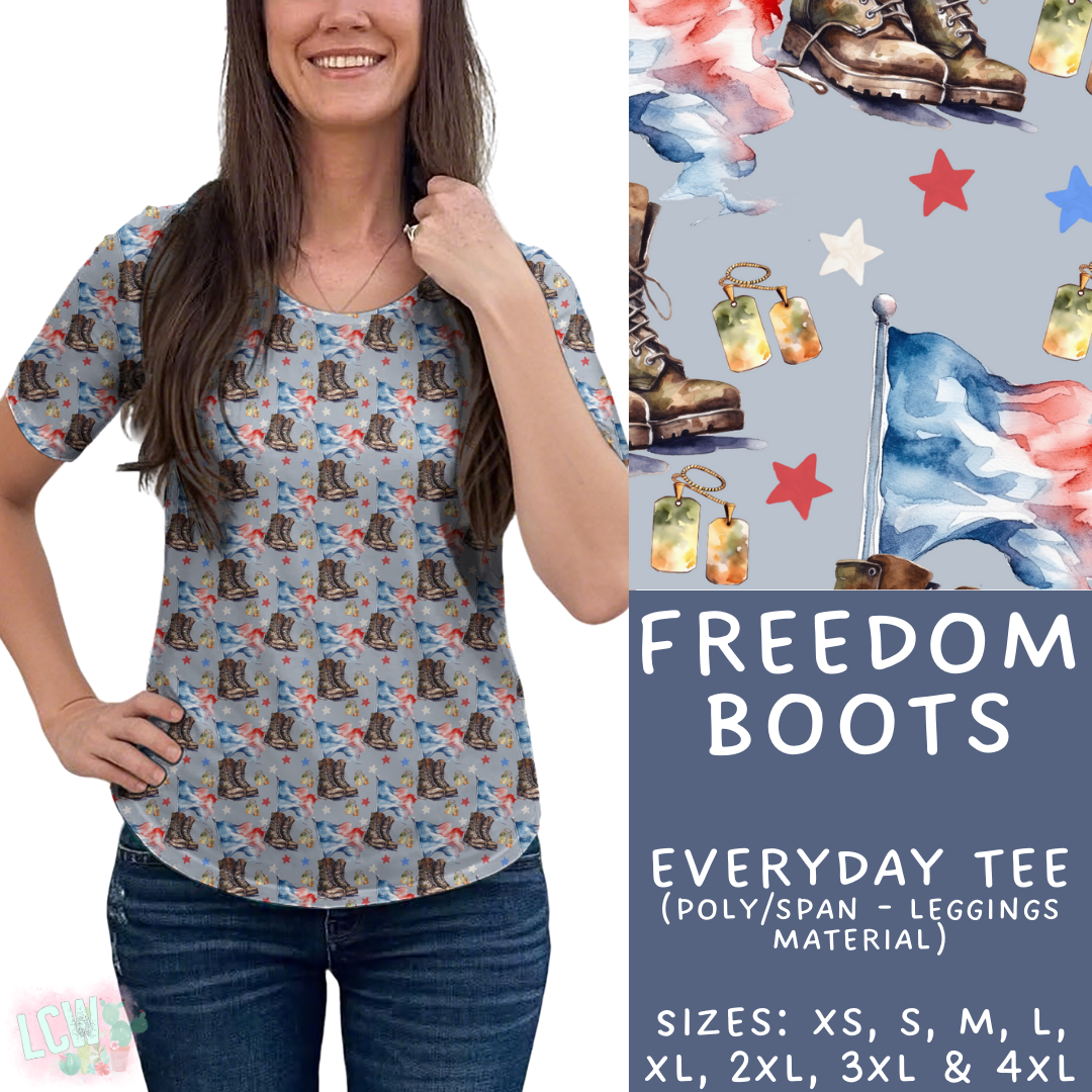 Batch #337 - USA Faves - Closes 5/7 - ETA mid June - Freedom Boots Everyday Tee