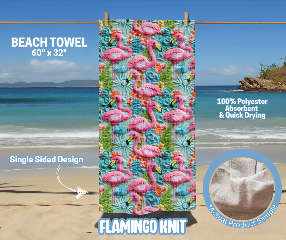 Preorder! Closes 5/15. ETA August. Flamingo Knit Towel