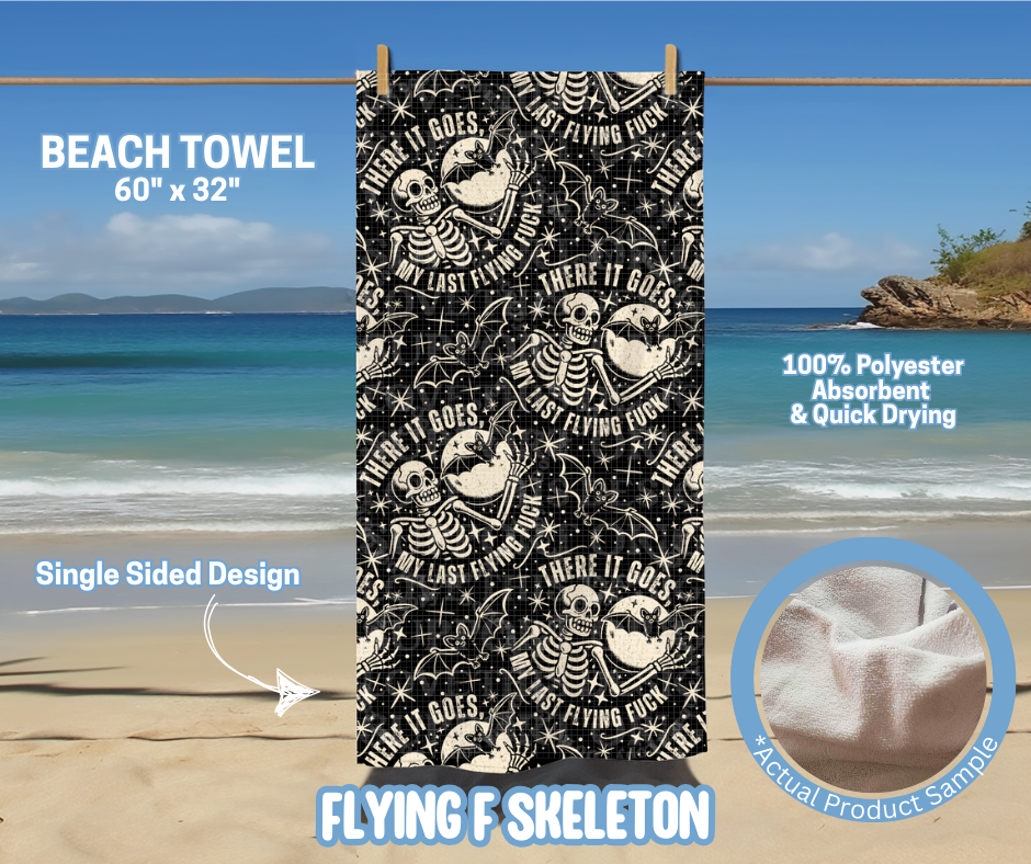 Preorder! Closes 5/15. ETA August. Flying F Skeleton Towel