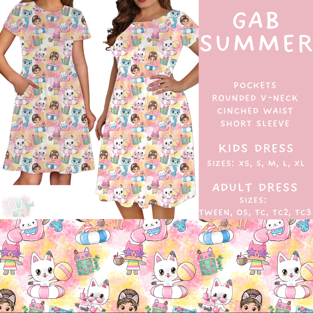 Batch #339 - Character Summer - Closes 5/15 - ETA mid July - Gab Summer Adult & Kids Dresses