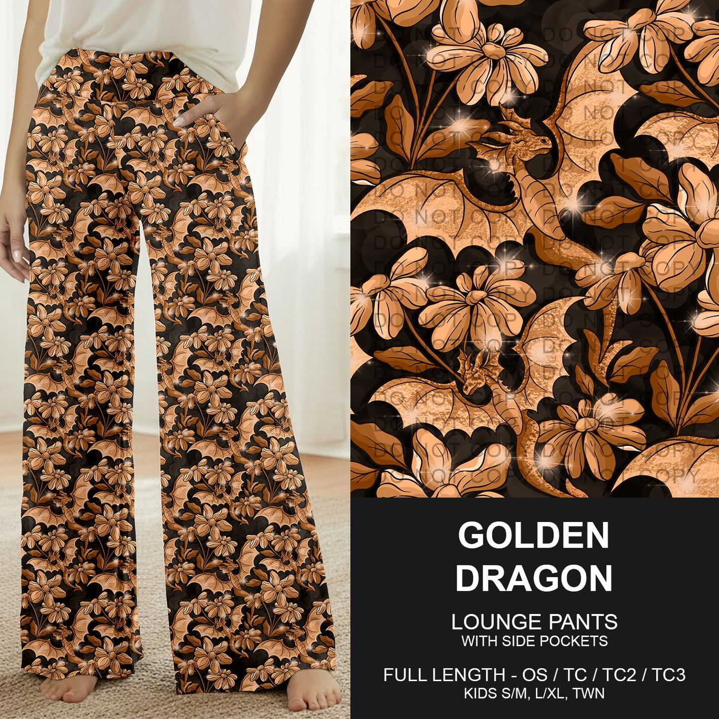 B267 - Preorder Golden Dragon Lounge Pants (Closes 12/21. ETA late Feb.)
