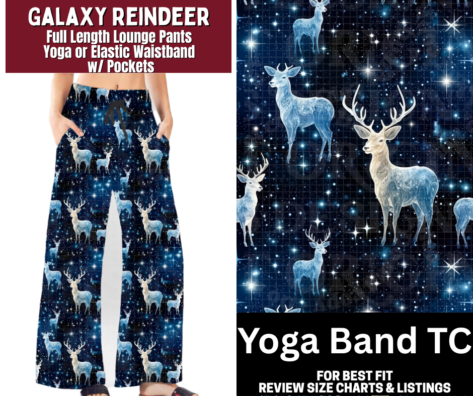 Galaxy Reindeer Full Length Lounge Pants
