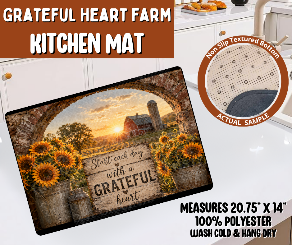 Preorder! Closes 10/19. ETA Jan. Grateful Heart Farm Kitchen Mat