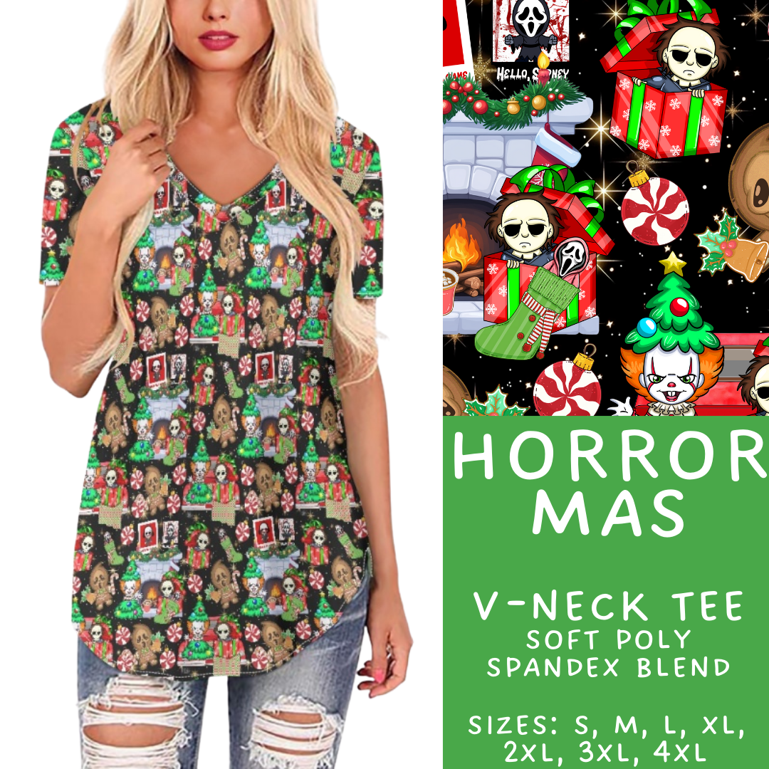 Batch #428 - Christmas Spirit - Closes 10/10 - ETA late Nov - Horror Mas V-Neck Tee