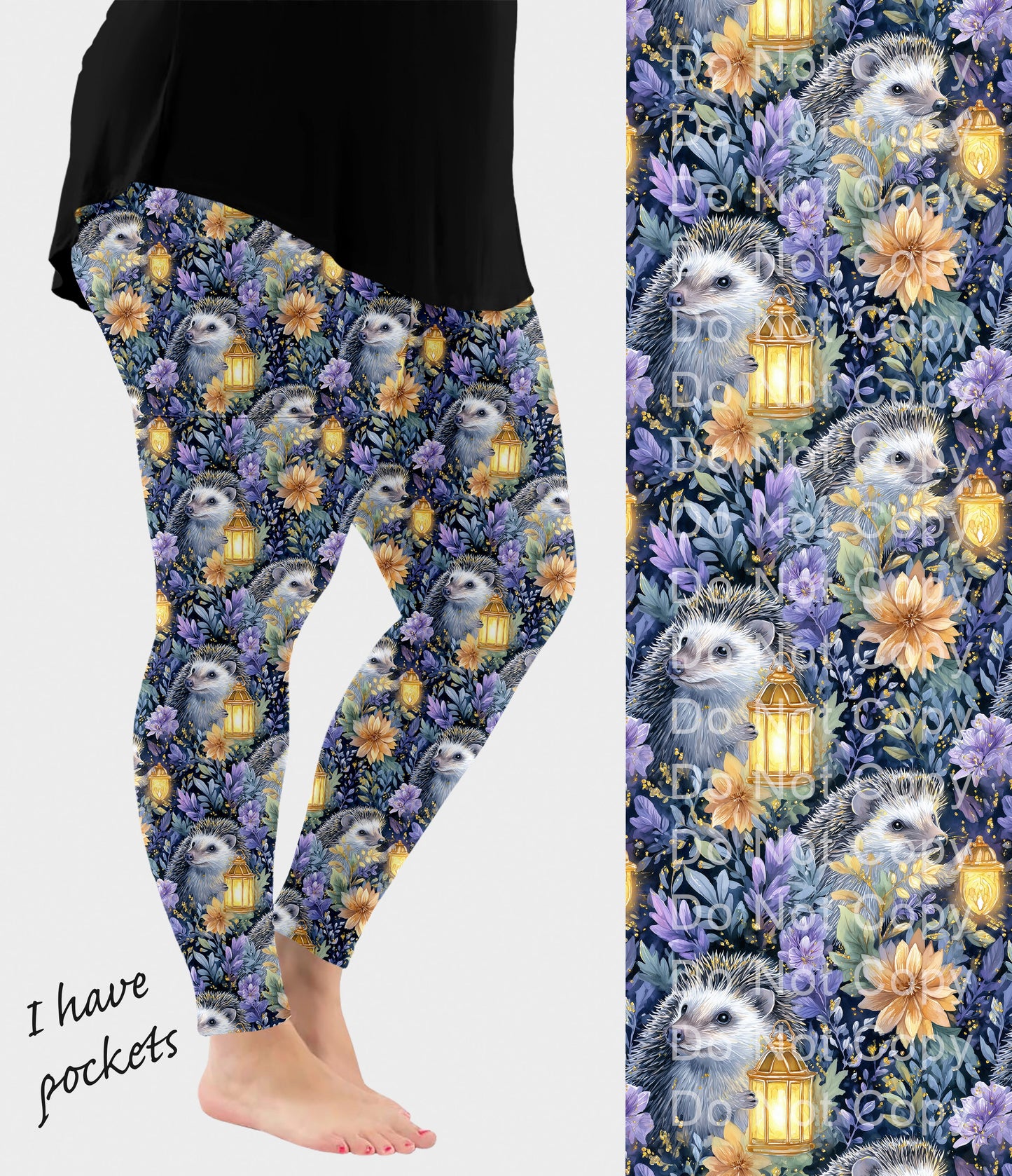 RTS - Hedgehog Lanterns Leggings with Pockets