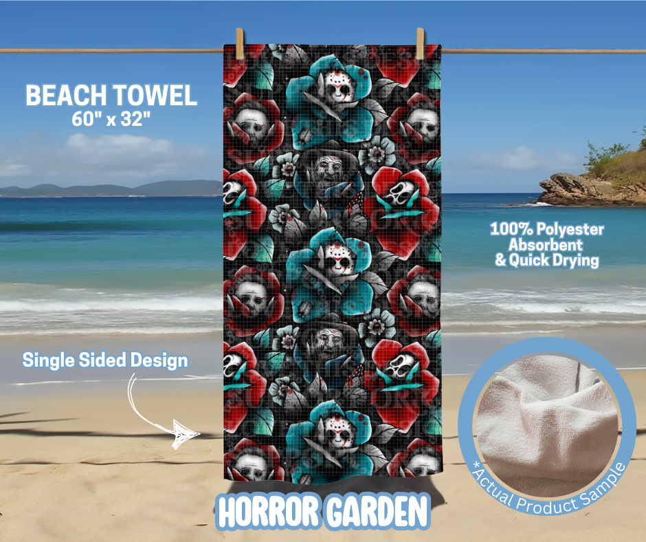 Preorder! Closes 5/15. ETA August. Horror Garden Towel