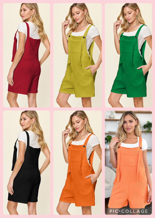 Double Take Texture Sleeveless Romper