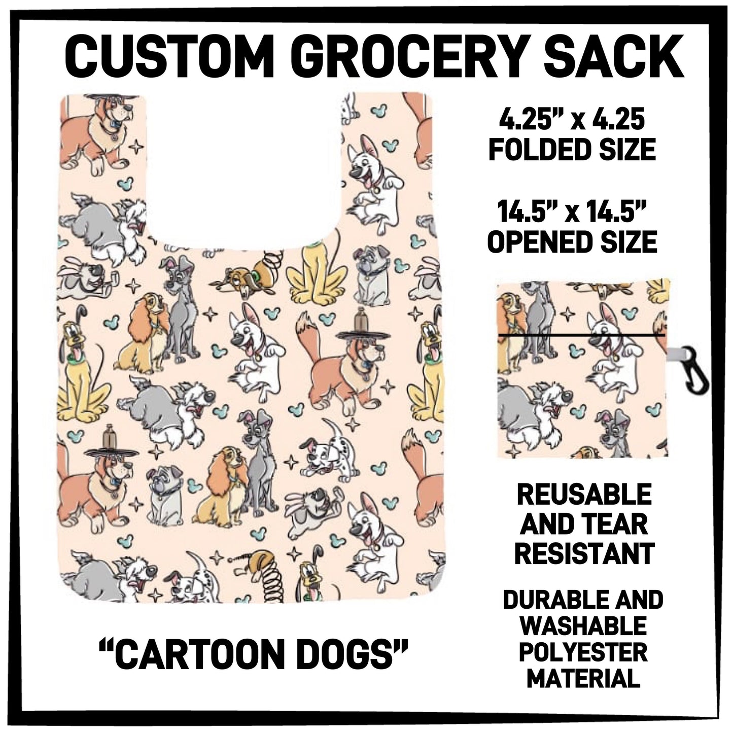 GS3K - Cartoon Dogs Grocery Sack - Preorder ETA: Mid-Jan