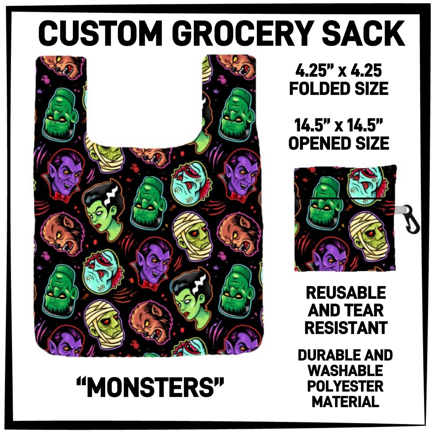 GS3K - Monsters Grocery Sack - Preorder ETA: Mid-Jan