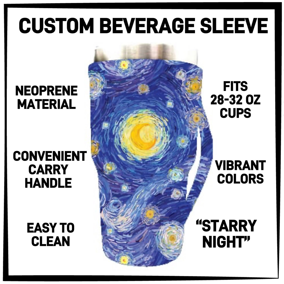 RTS - Starry Night 28-32oz Beverage Sleeves