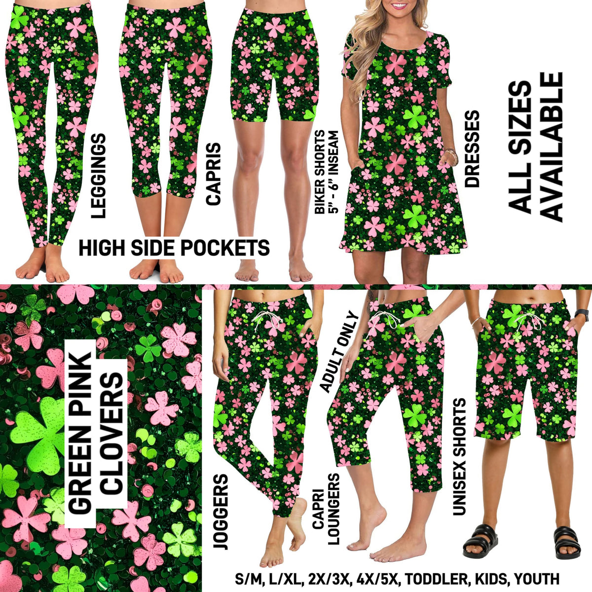 RTS - Green Pink Clovers