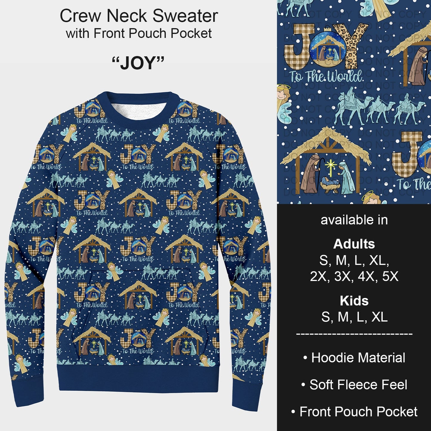 B254 - Preorder Joy Sweater w/ Front Pocket (Closes 10/05. ETA early Dec.)