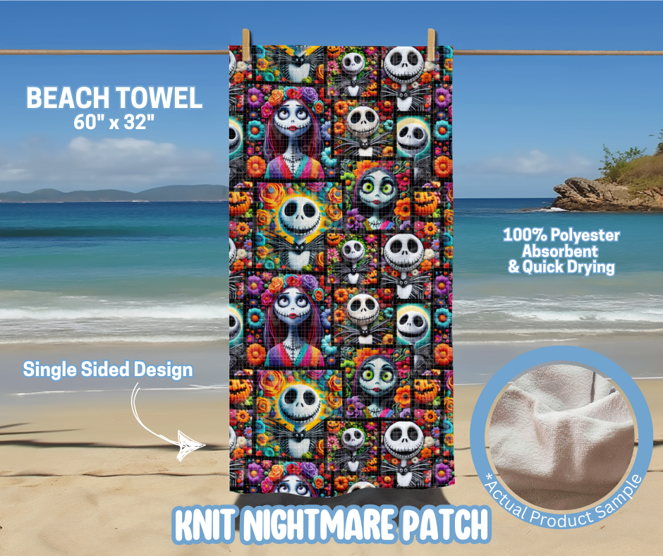 Preorder! Closes 5/15. ETA August. Knit Nightmare Patch Towel