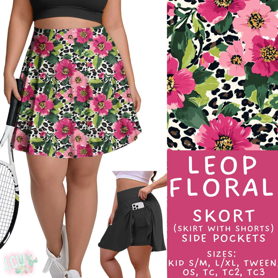 Batch #421 - Fun Run 15 - Closes 9/29 - ETA mid/late Nov - Leop Floral Skort