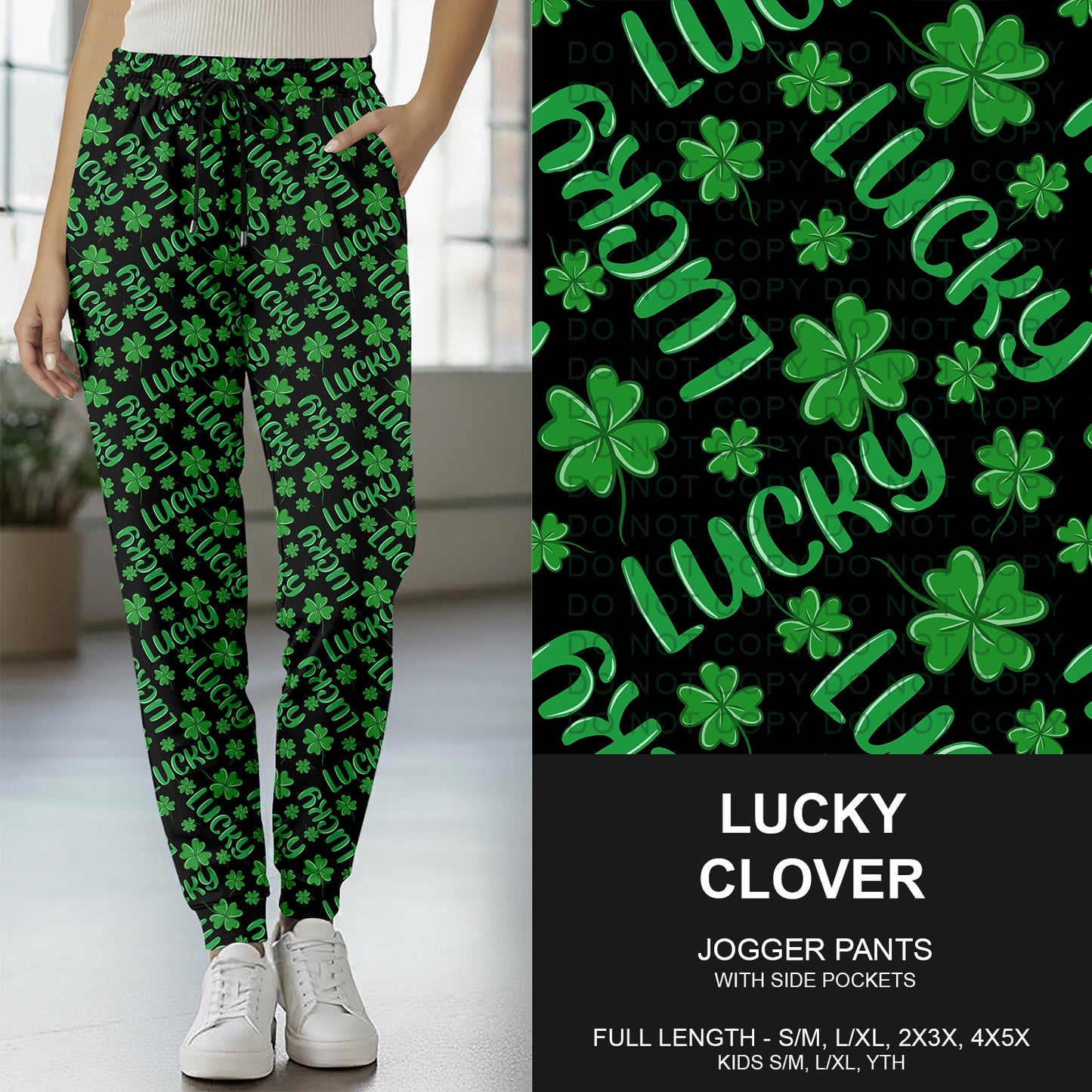 B268 - Preorder Lucky Clover Joggers (Closes 12/28. ETA mid Feb.)
