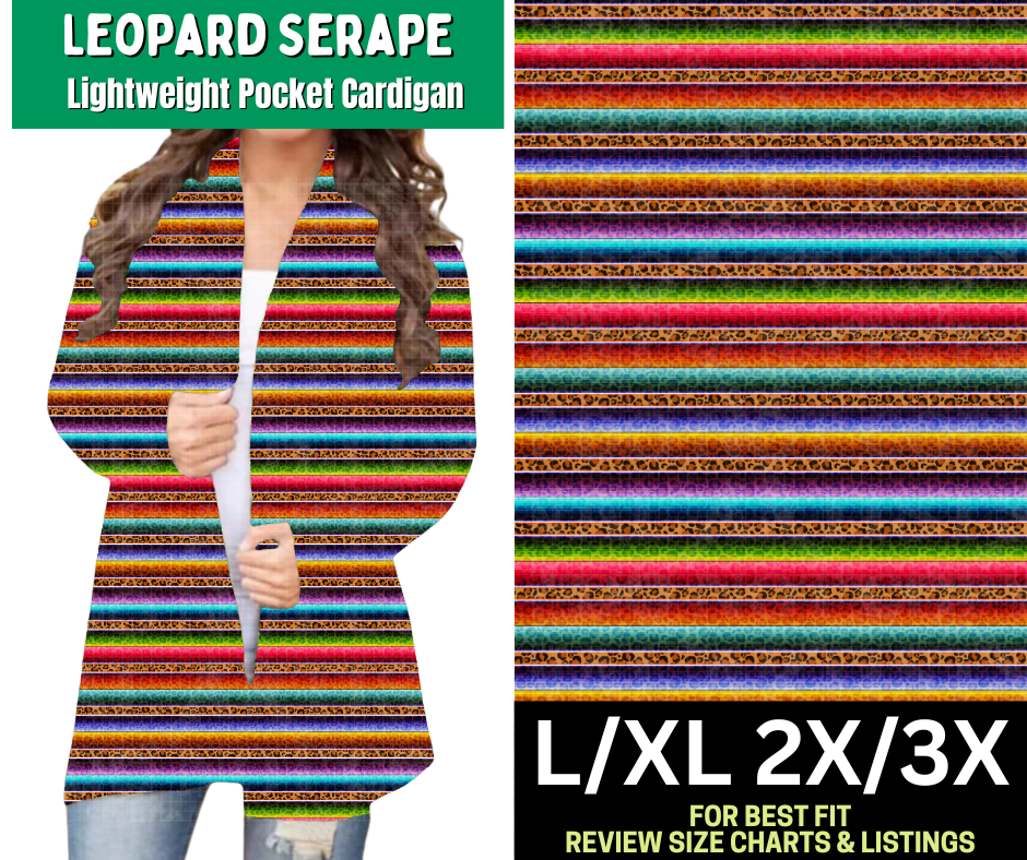 Leopard Serape Pocket Cardigan