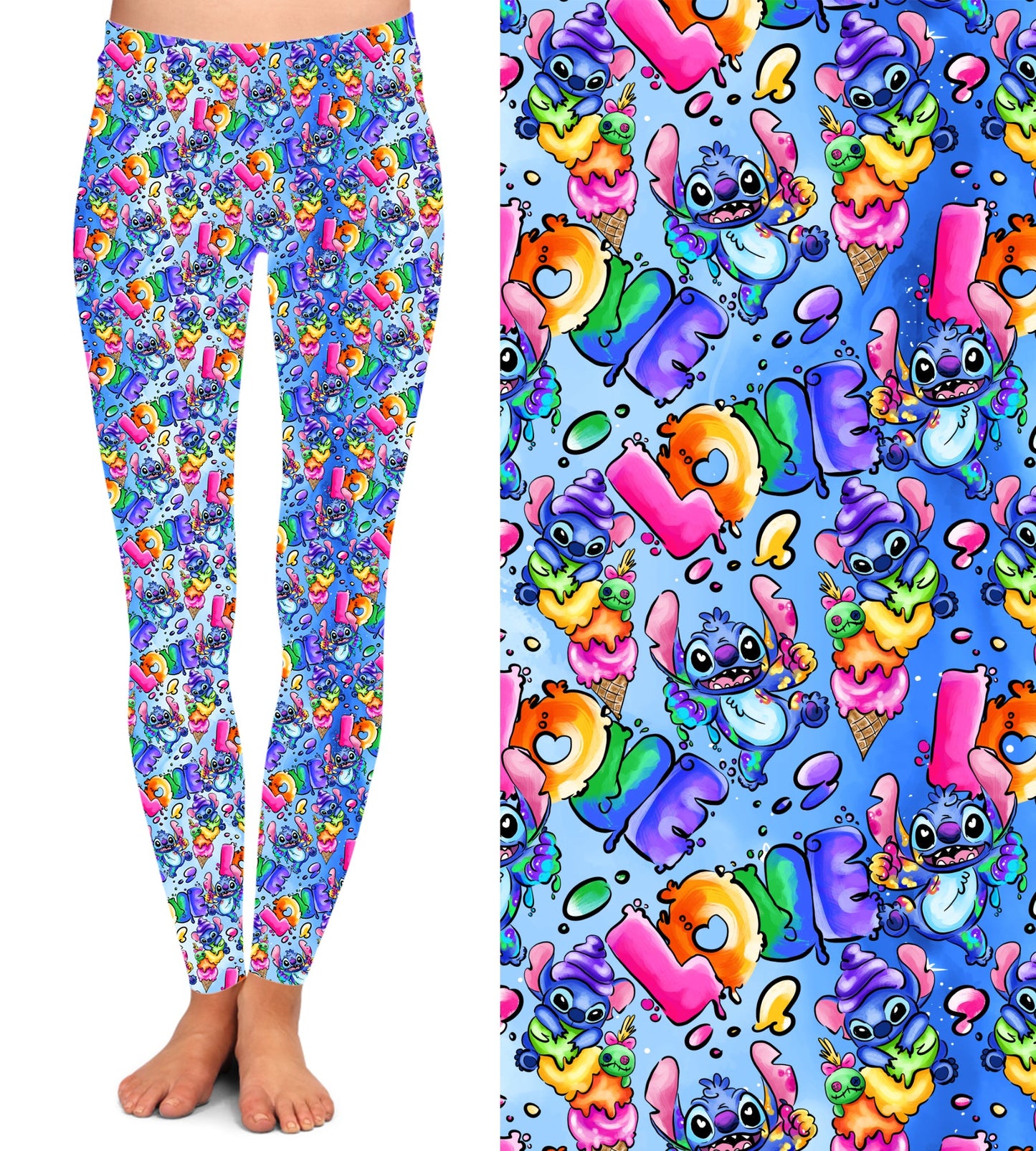 Love Blue Style - Full Leggings with Pockets - Alonna's Legging Land